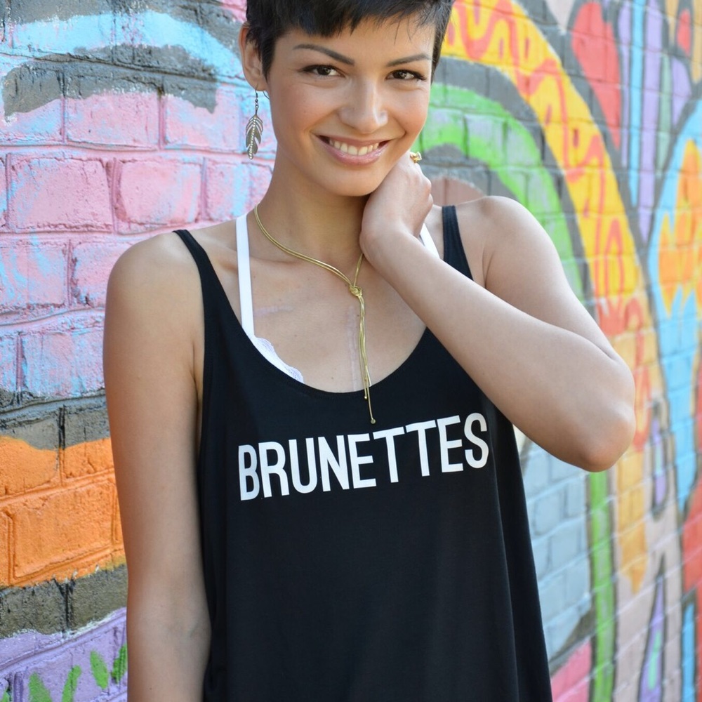Black tank top.